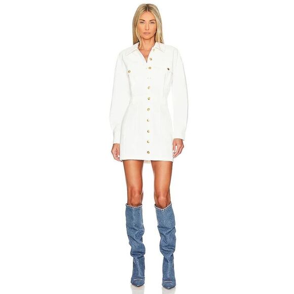 LOVERS & FRIENDS FRANKIE MINI DRESS BONE WHITE SIZE SMALL MSRP $228 - Picture 4 of 11